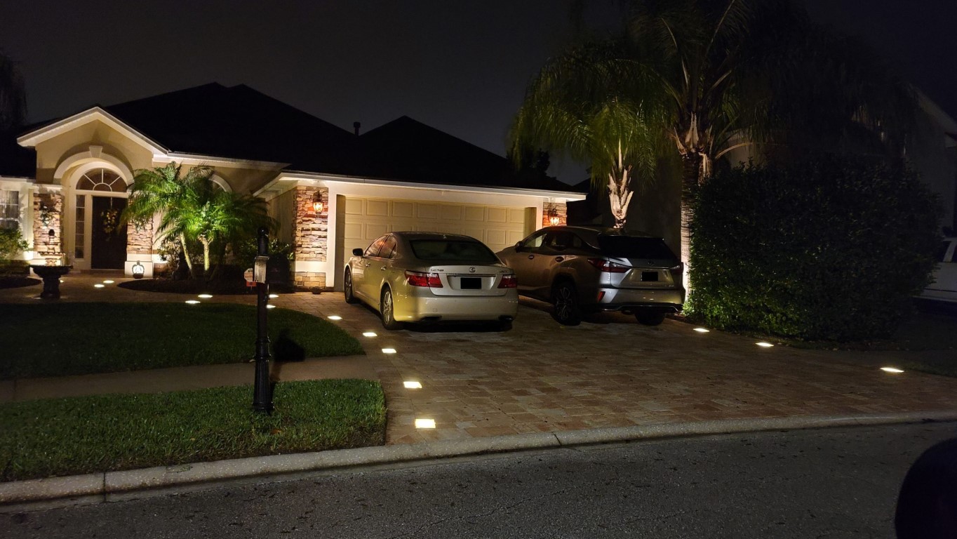 Walk on paver lights